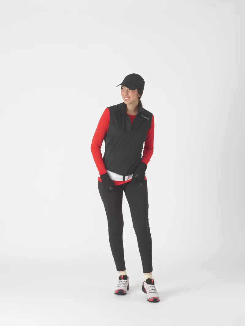 Salomon Women's Light Shell Vest Jacket in Deep Black-9